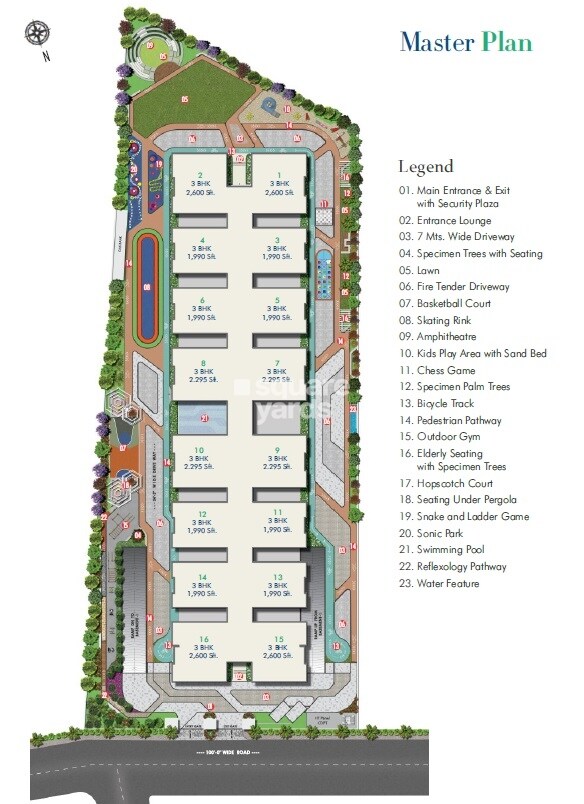 Raghavendra-Panchajanya-Heights_an aerial view of a city with a building