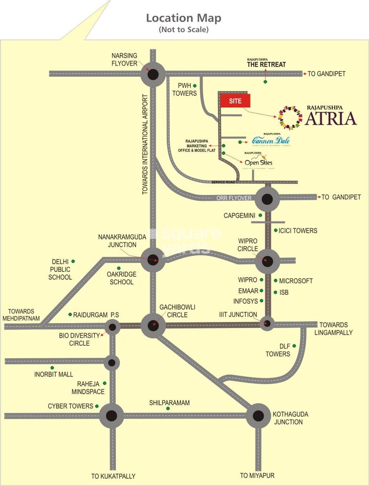 Rajapushpa Atria Location Image