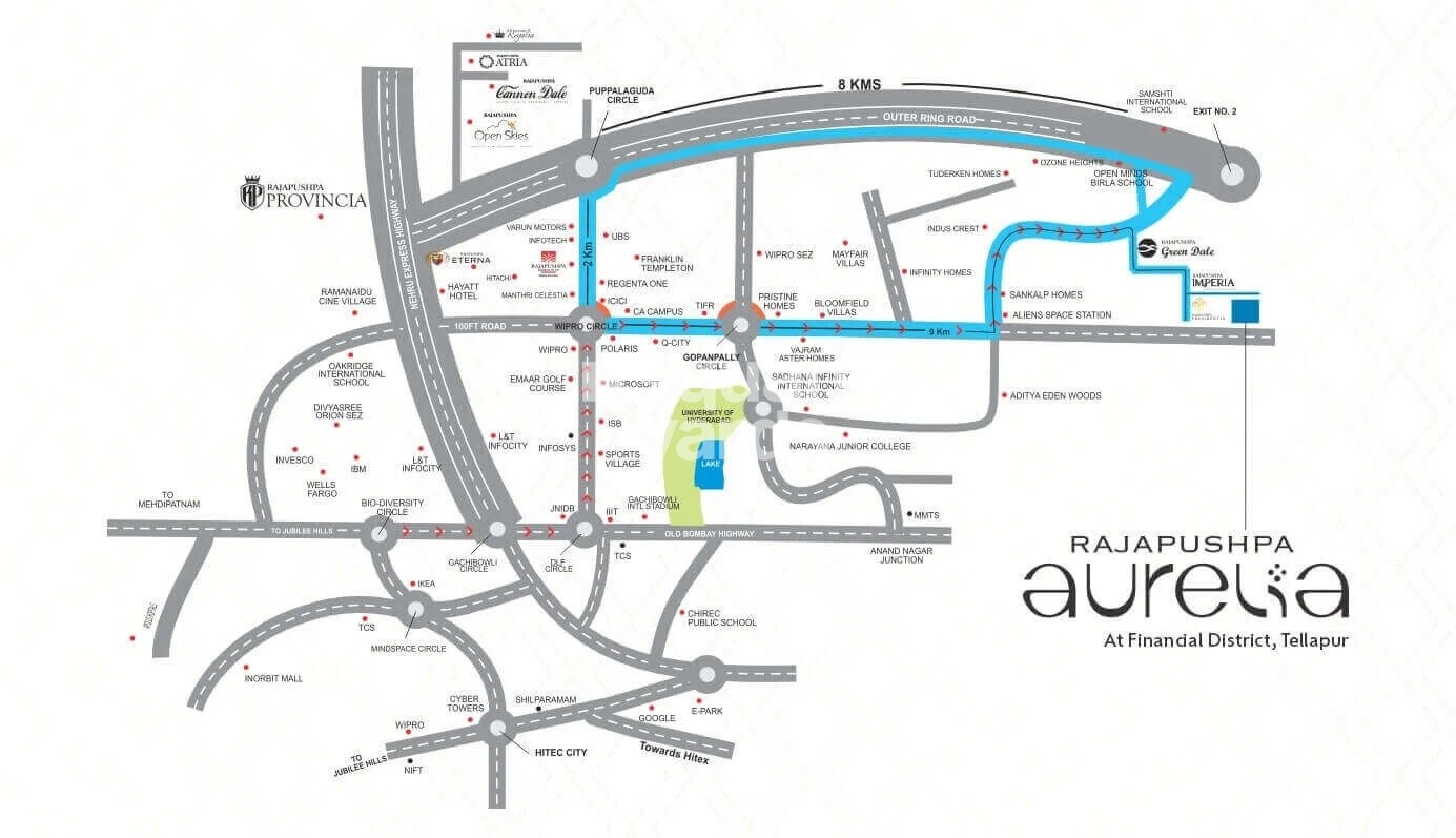 Rajapushpa Aurelia Location Image