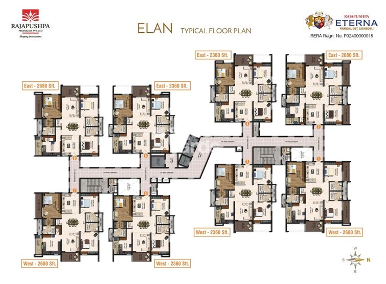 Rajapushpa Eterna Floor Plans