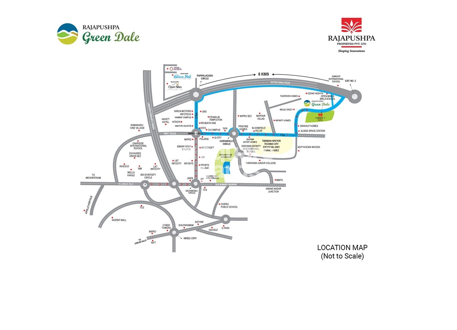 Rajapushpa Green Dale Location Image