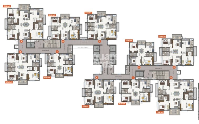 Rajapushpa Imperia Floor Plans