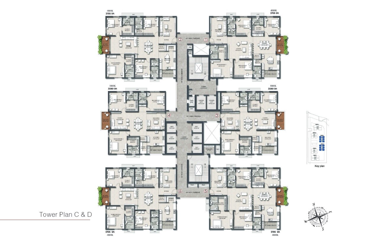 Rajapushpa Infina Floor Plans 2