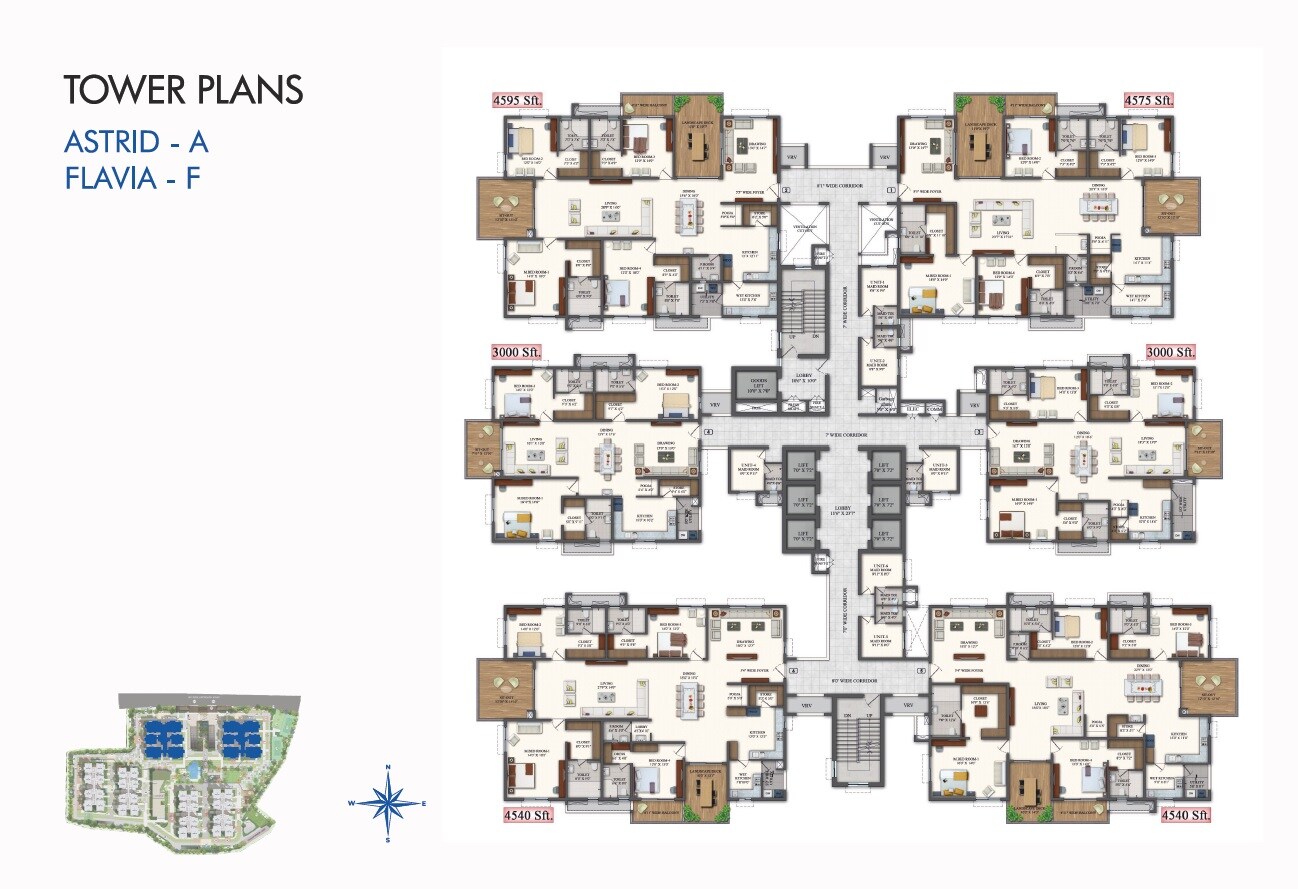 Rajapushpa Pristinia Floor Plans 1