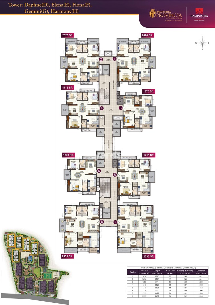 Rajapushpa Provincia Floor Plans
