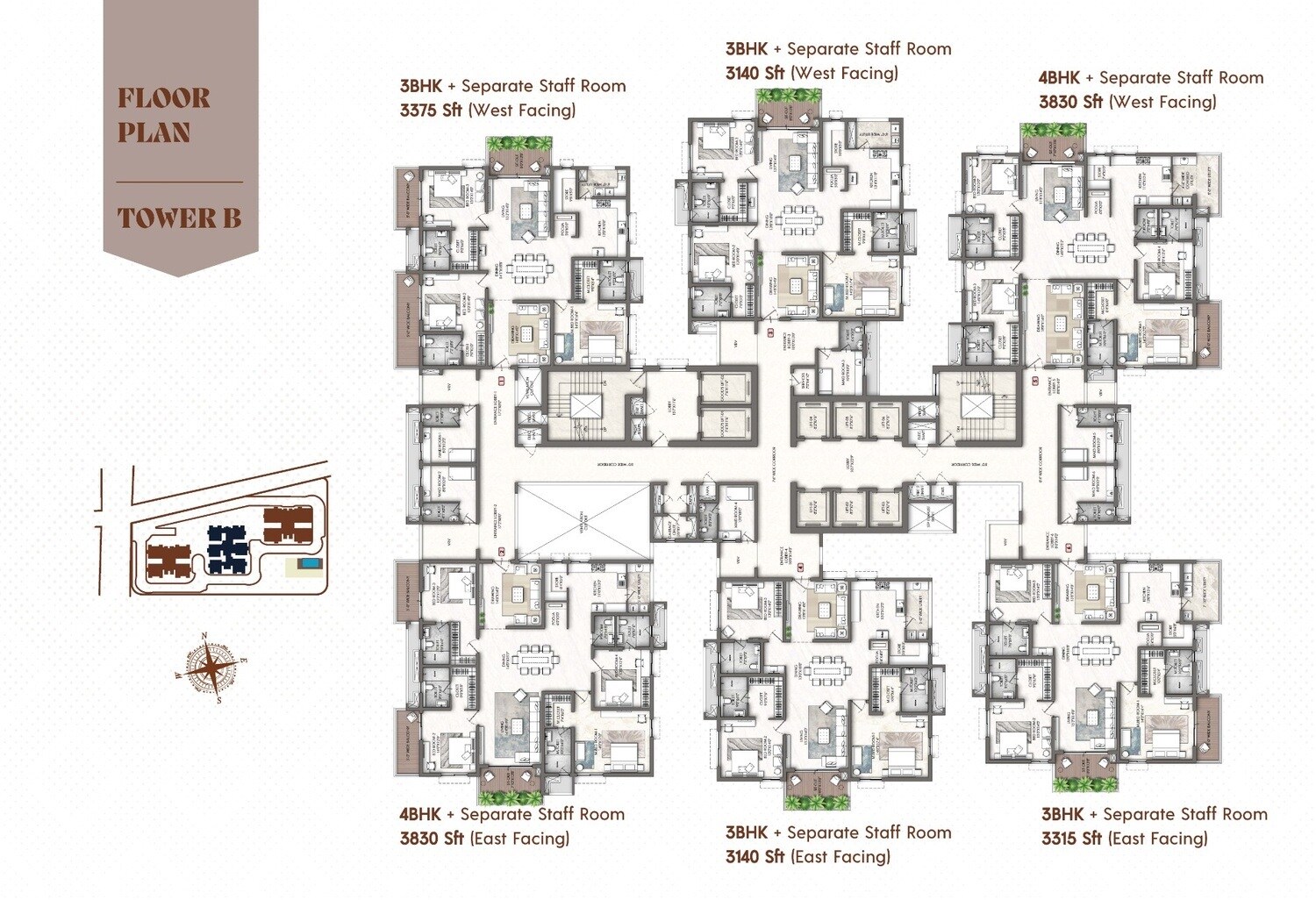 Rajapushpa Skyra Floor Plans 3