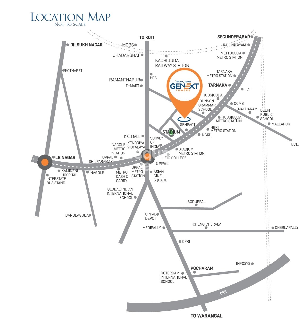 Ramky One Genext Towers Location Image