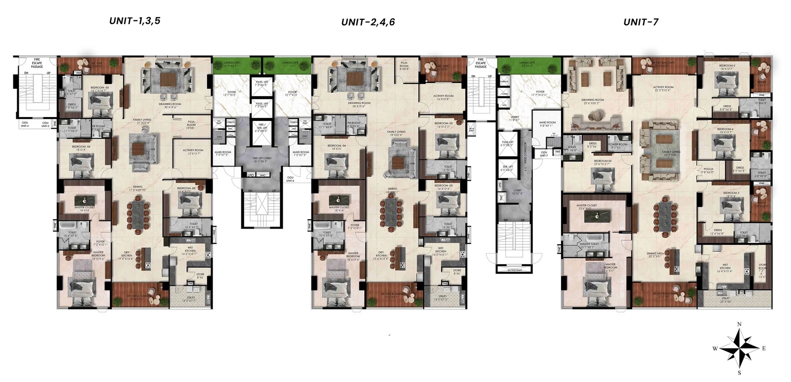 Realplus Fuji And Paramount Floor Plans