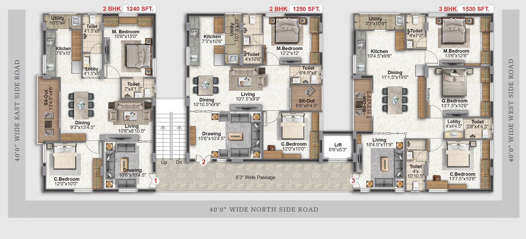 RNR BN Reddy Residency Floor Plans 1
