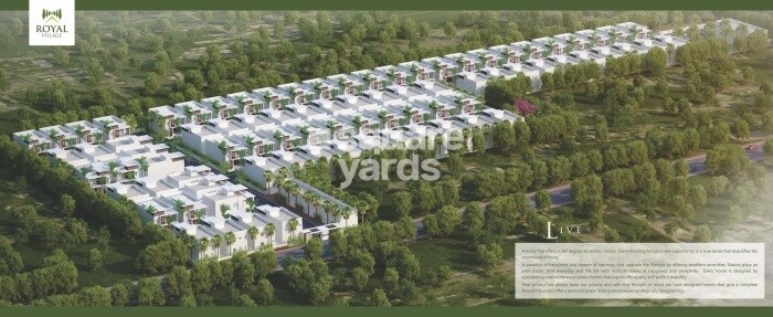 Rudhra-Royal-Village_an aerial view of a field full of trucks