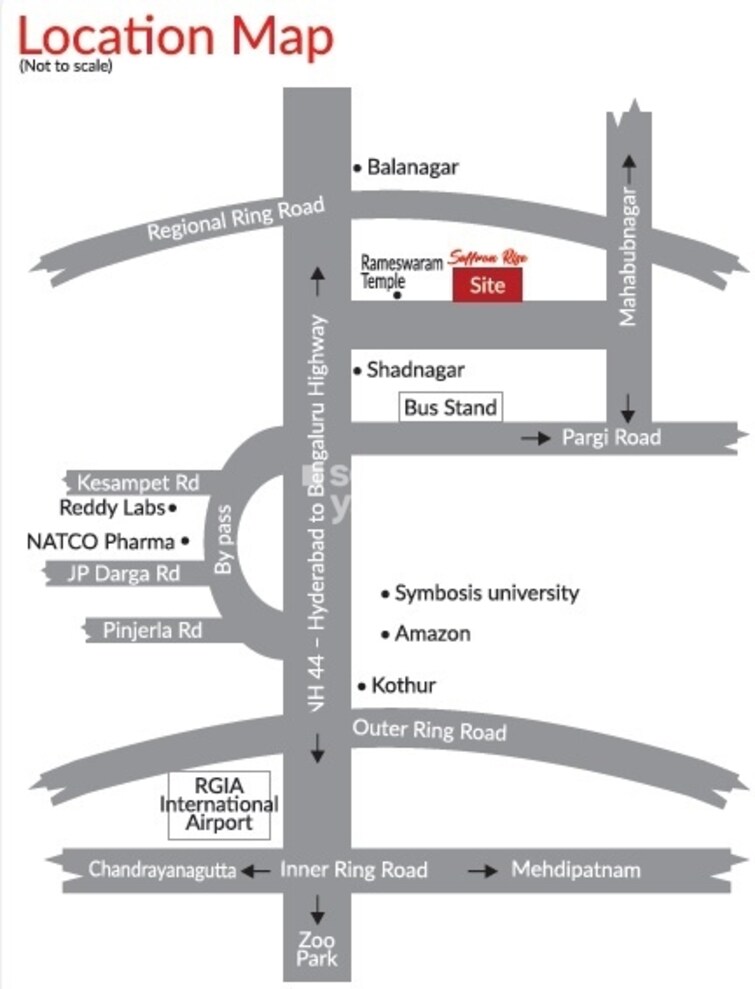Saffron Rise Shadnagar Location Image