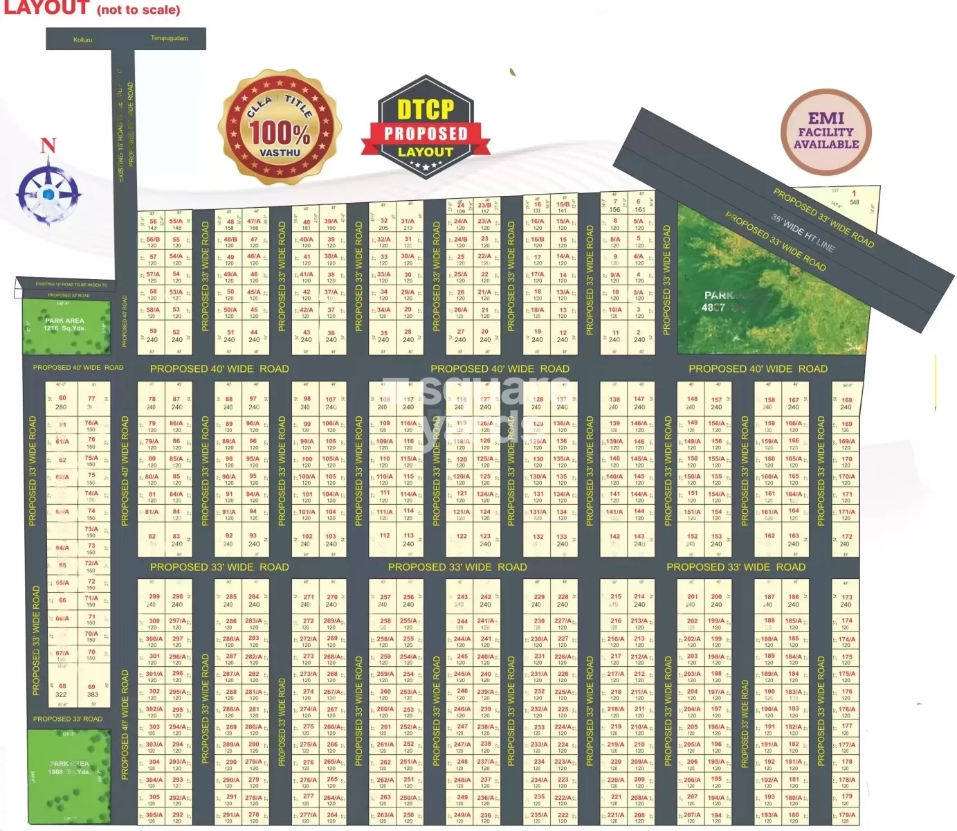 Sahuri Lake View Township in Alair, Hyderabad 9.62 Lac Floor Plans