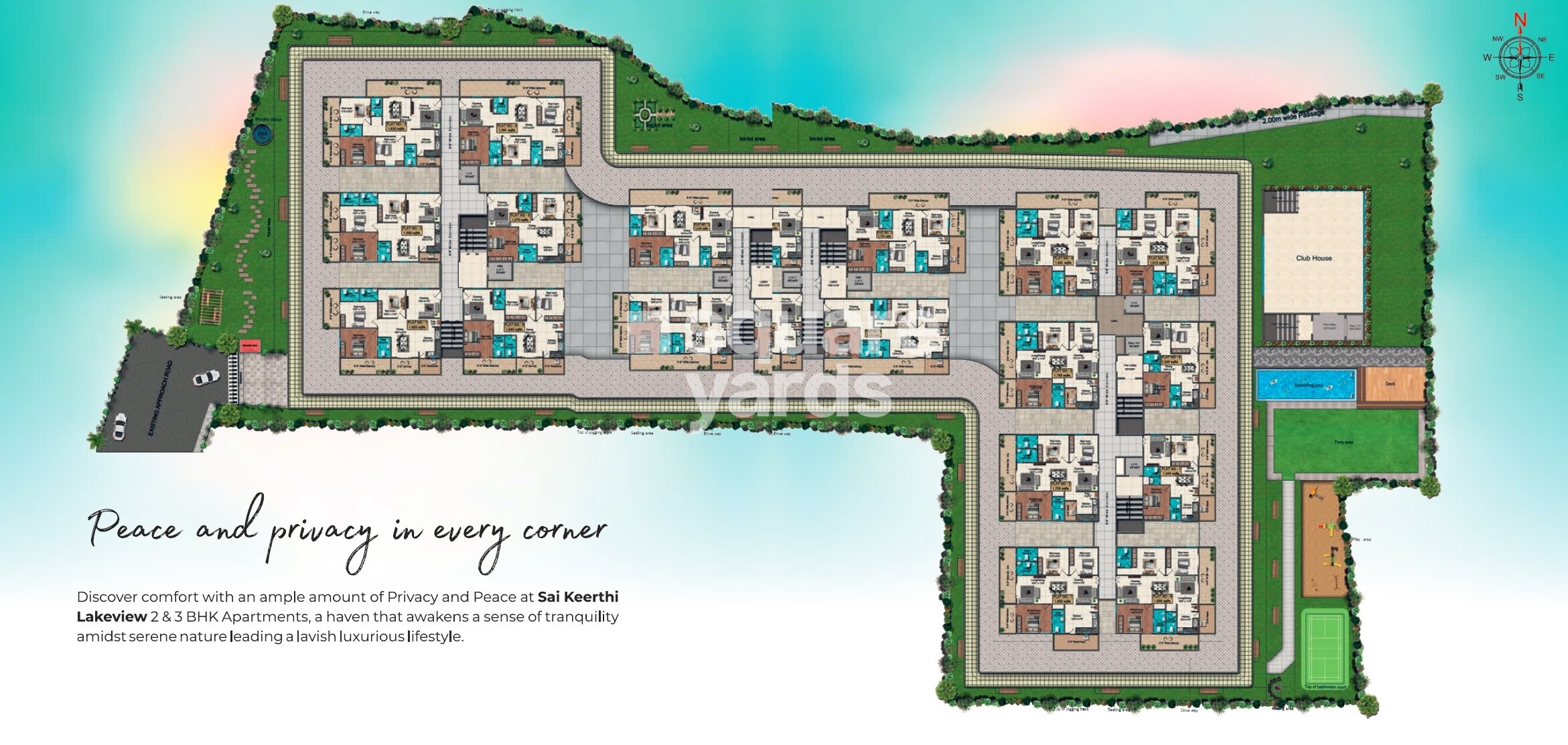 Sai-Keerthi-Lake-View_an aerial view of a street scene with a train on it