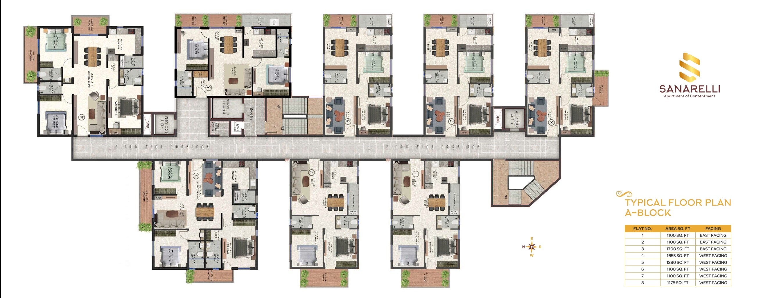 Sanarelli Apartment of Contentment Floor Plans