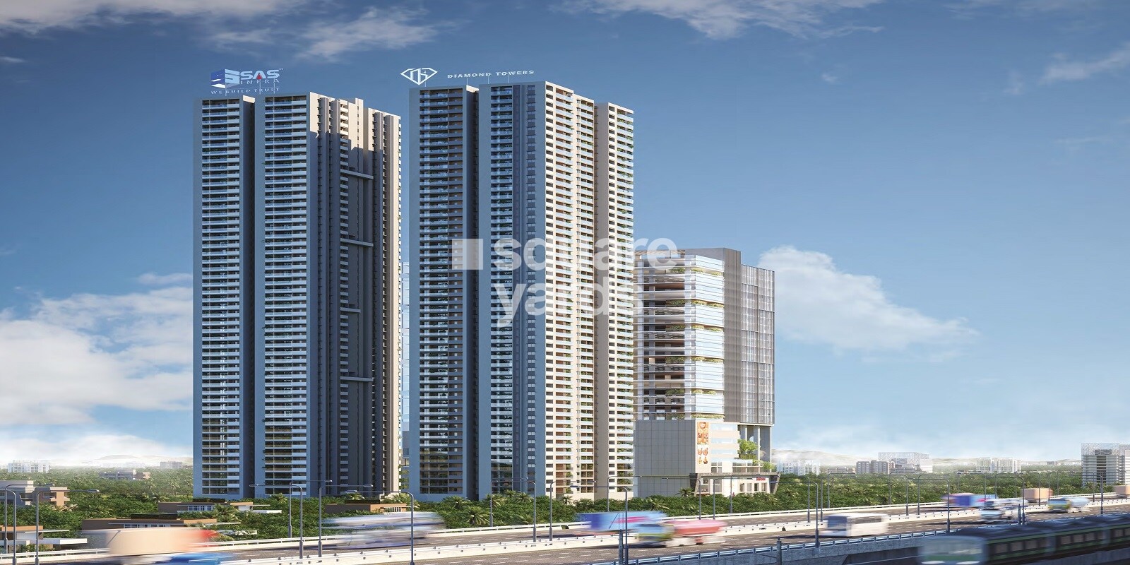 SAS Diamond Towers residential project in Financial District