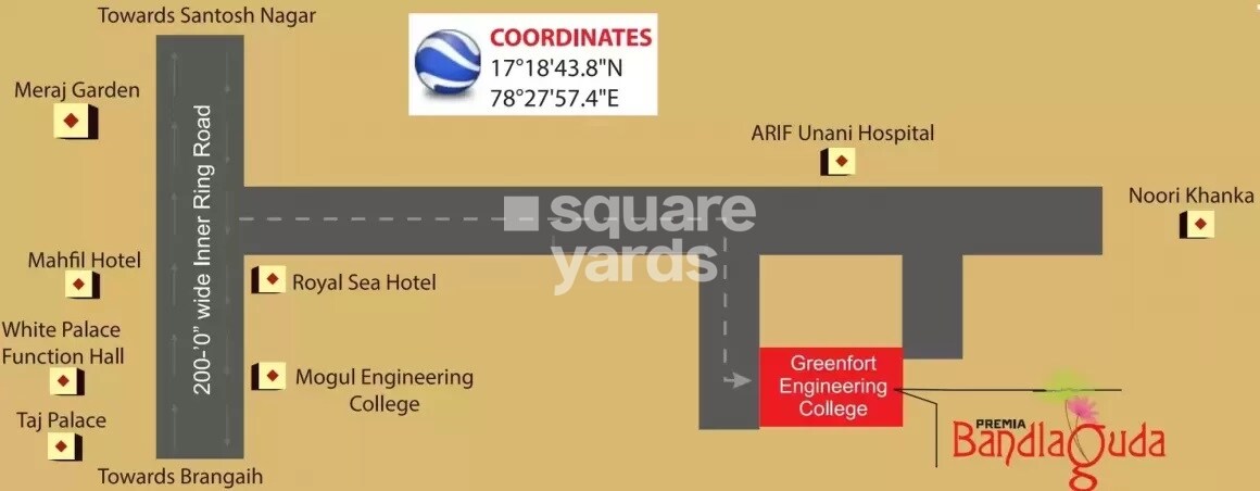 Shamshiri Premia Bandlaguda Location Image