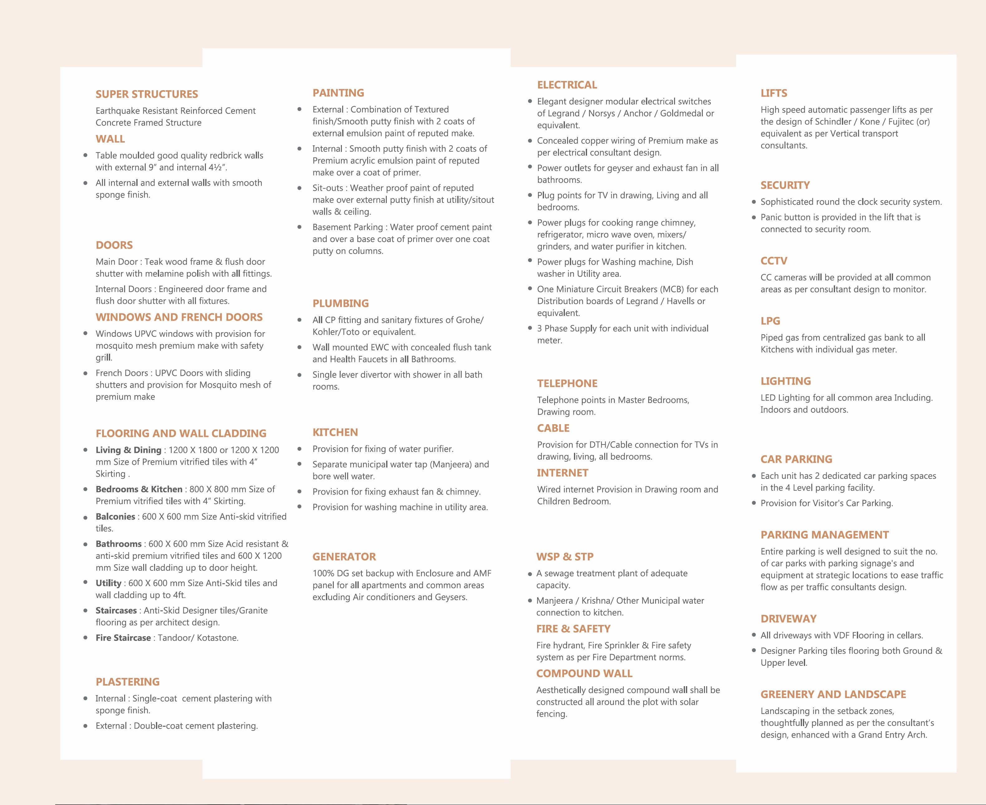 Shree Silver Crest Specification