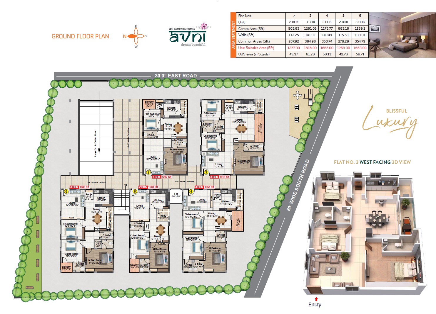 Siri Sampada Avni Floor Plans