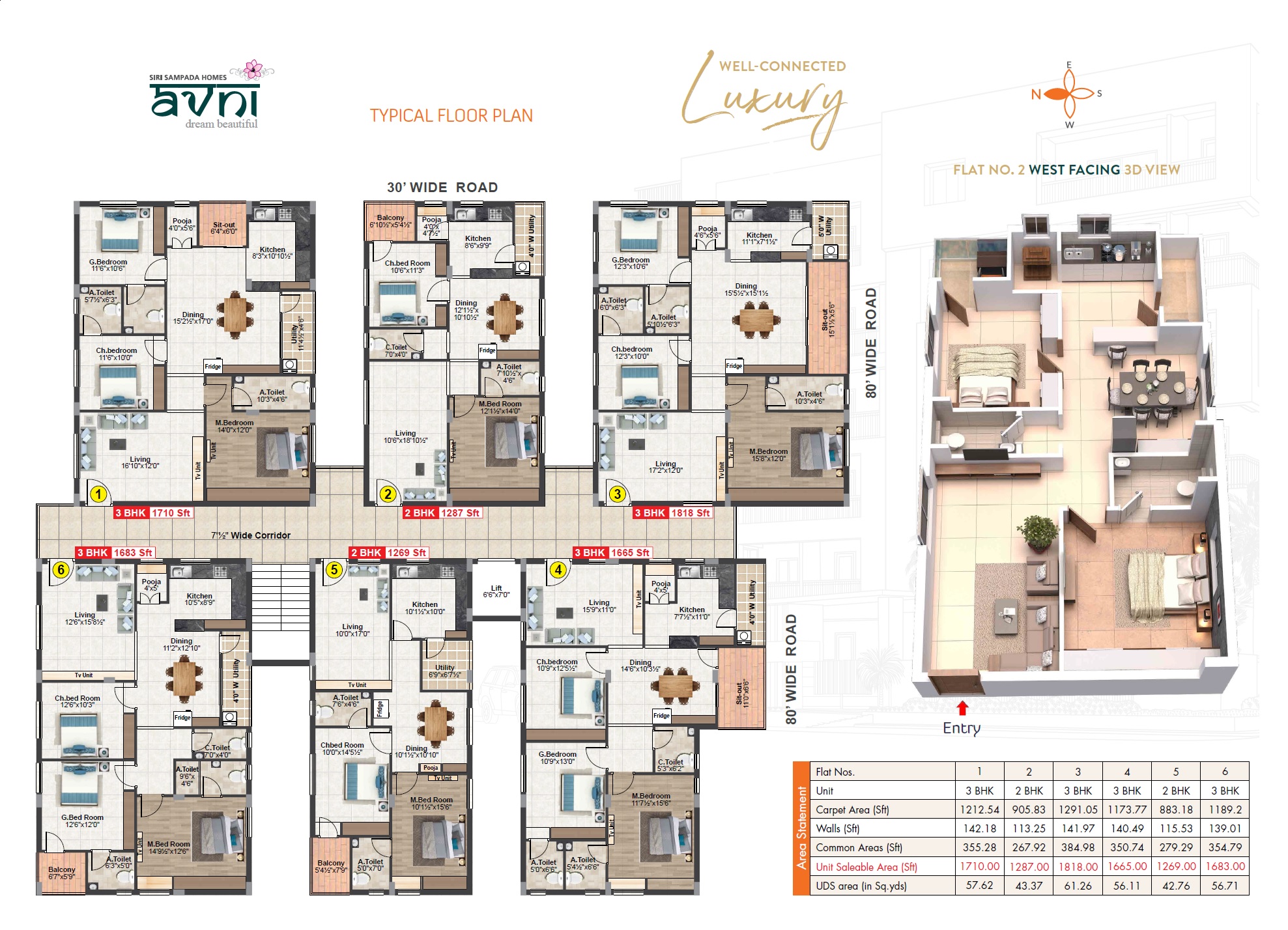 Siri Sampada Avni Floor Plans