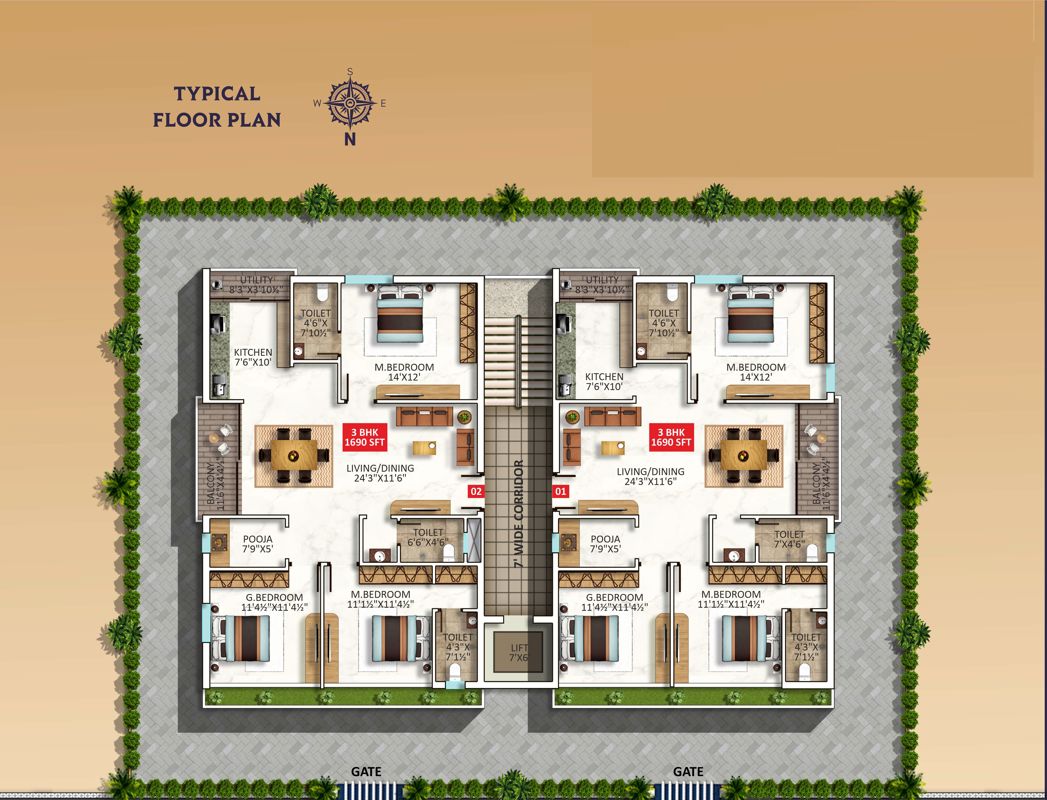 SL Sai Vishnu Nivasam Floor Plans