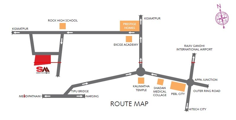 SM Enclave Kismatpur Location Image