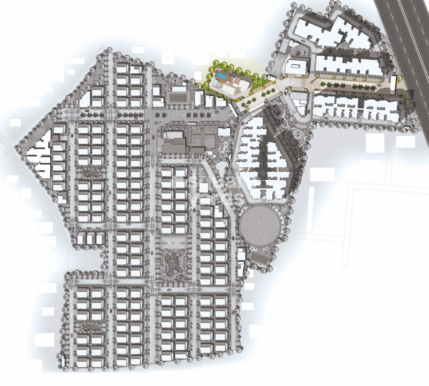 SMR-Vinay-Heights_a collage of photos of a train on a train track