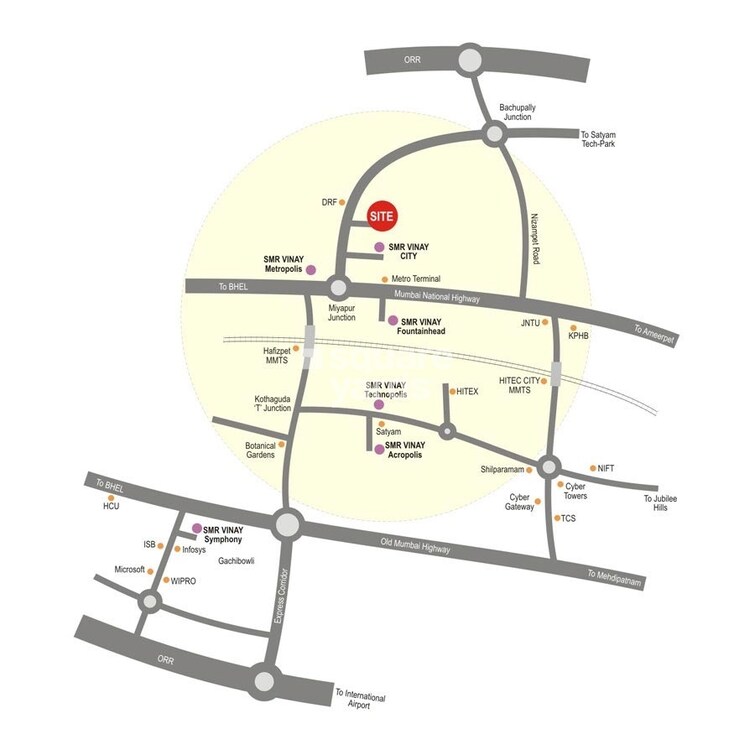 SMR Vinay Hi Lands Location Image