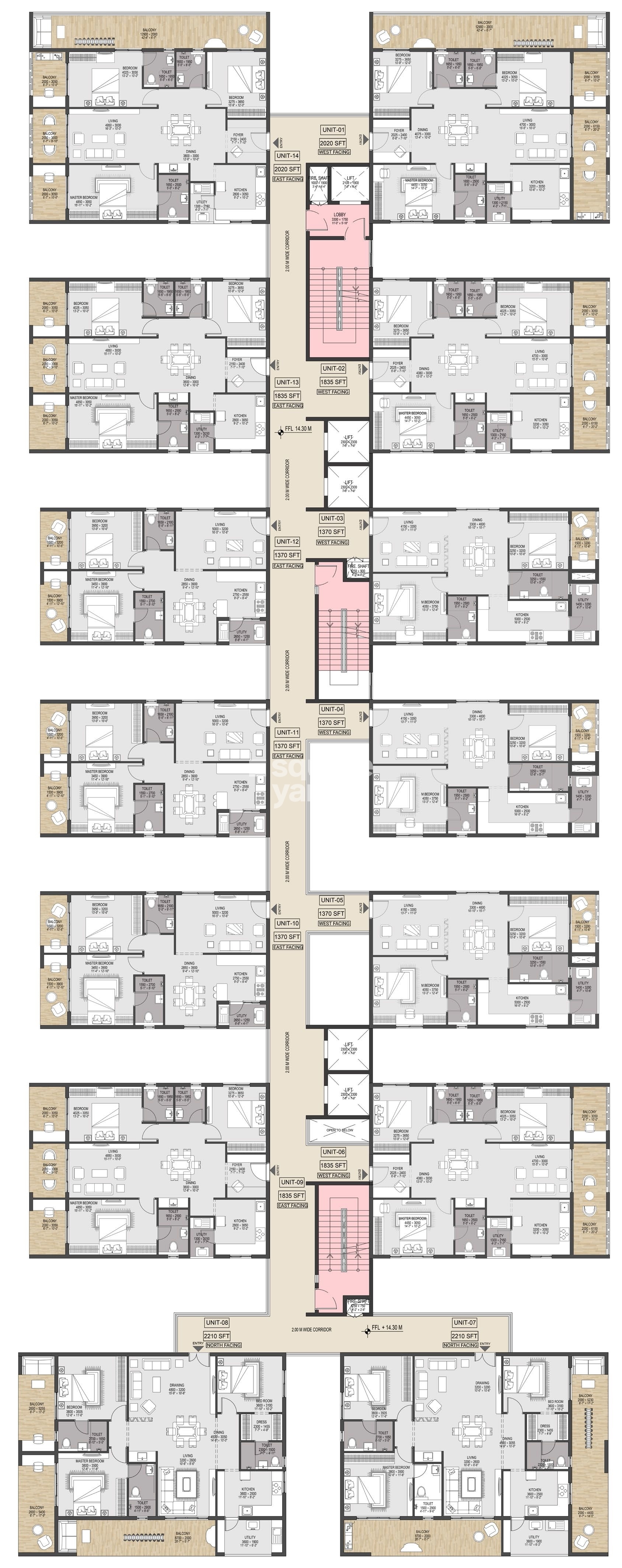 Sree Chaitanya Urban Abode Floor Plans