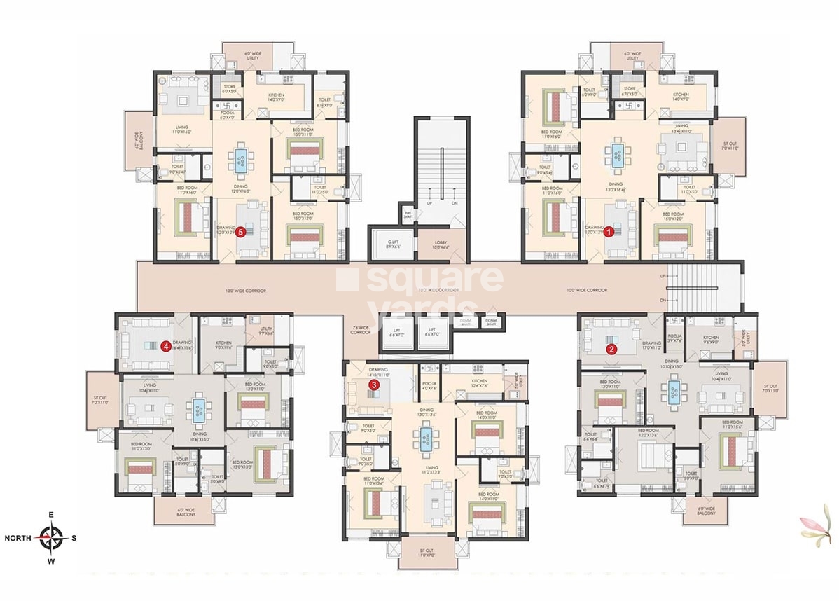 Sri Aditya Athena in Shaikpet, Hyderabad @ 1.80 Cr - Floor Plans ...