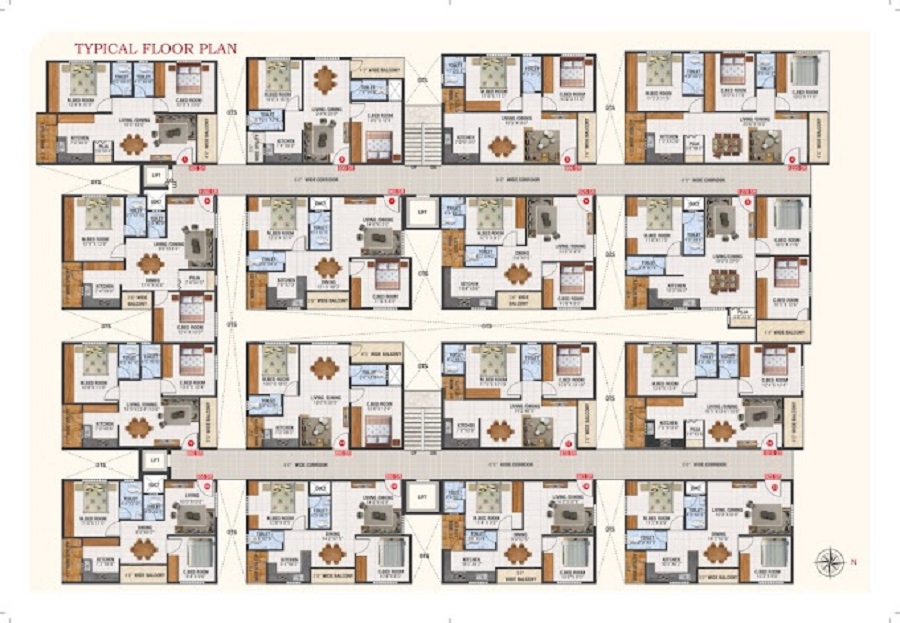 Sri Bhavani Azher Residency Floor Plans