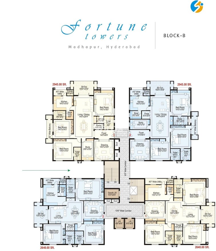 Sri Fortune Towers Floor Plans 3