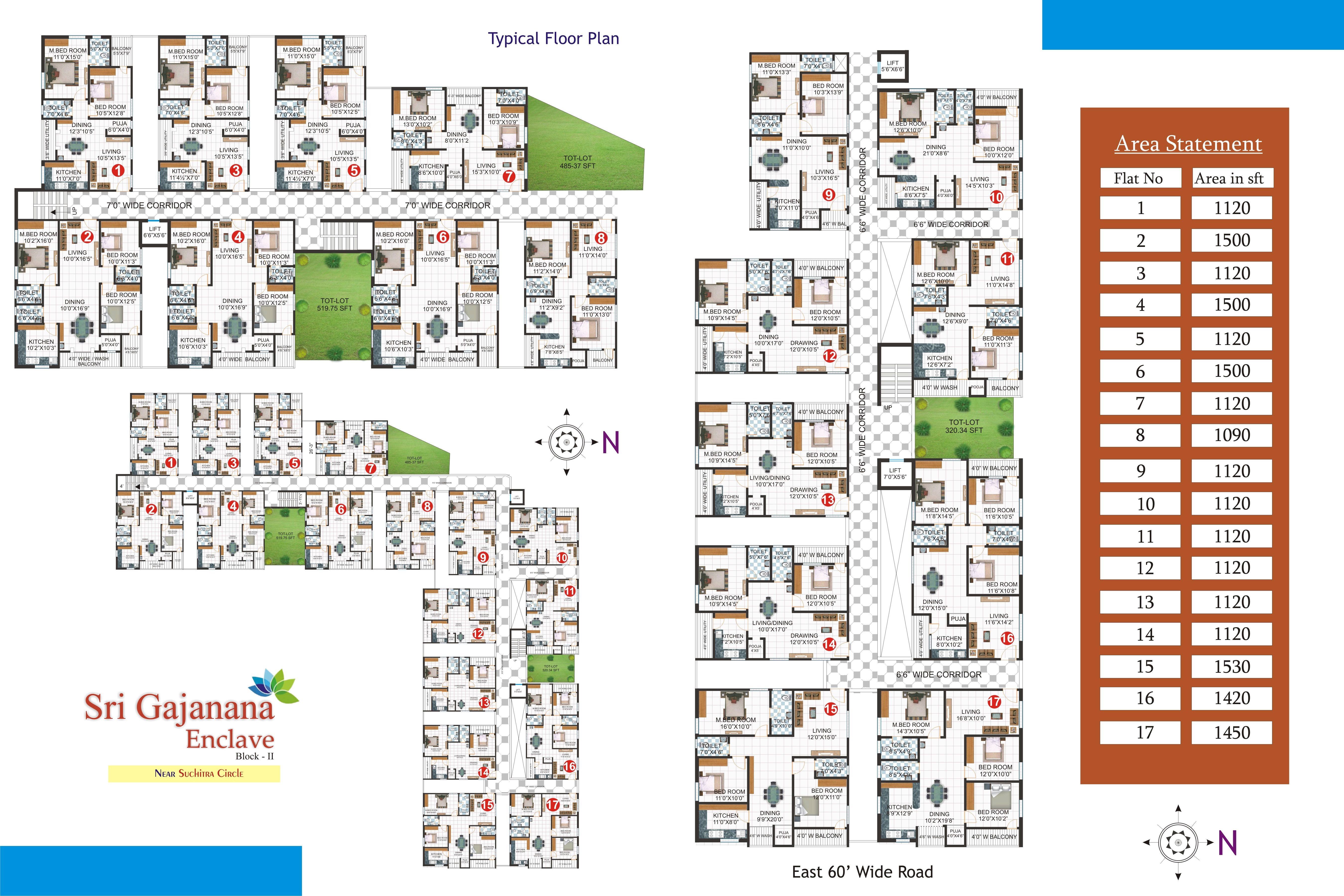 Sri Gajanana Enclave Floor Plans