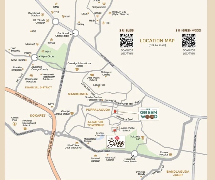 SRI Green Wood in Puppalaguda, Hyderabad 90.46 Lac Floor Plans