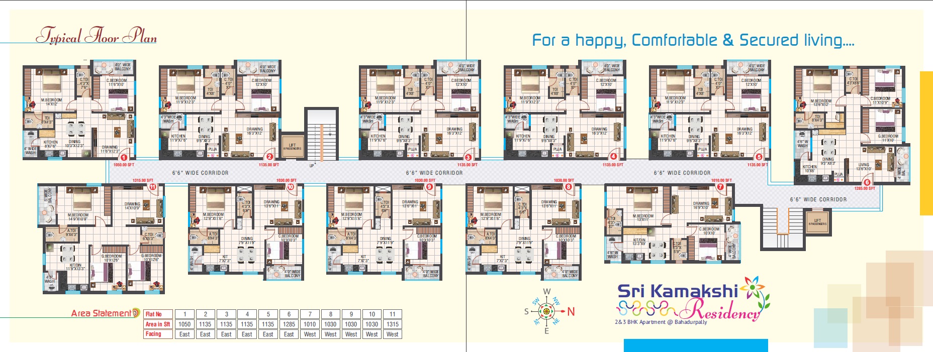 Sri Kamakshi Residency Bahadurpally Floor Plans