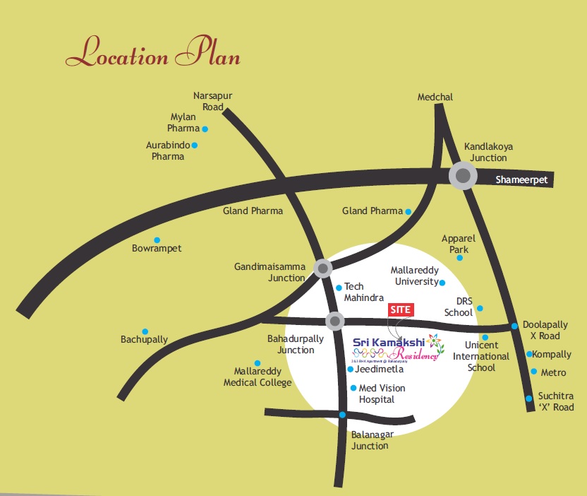 Sri Kamakshi Residency Bahadurpally Location Image