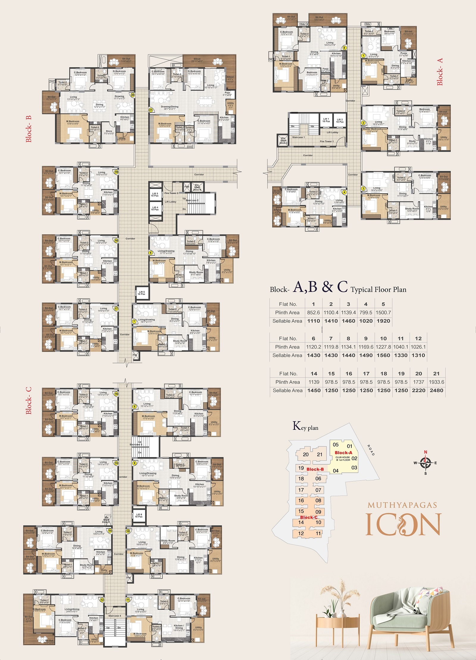 Sri Muthyapaga S Icon Floor Plans