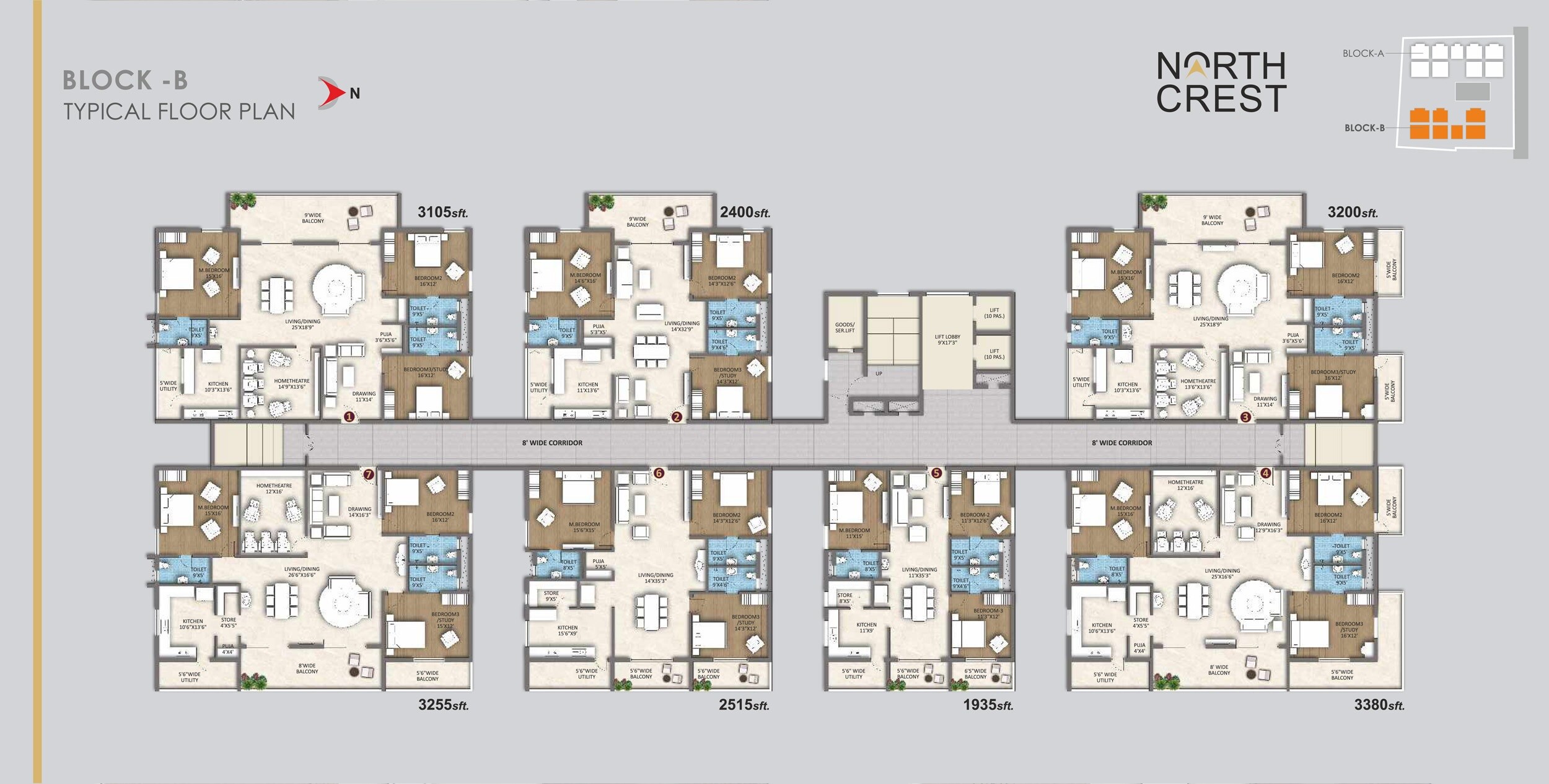 Sri North Crest Floor Plans 1