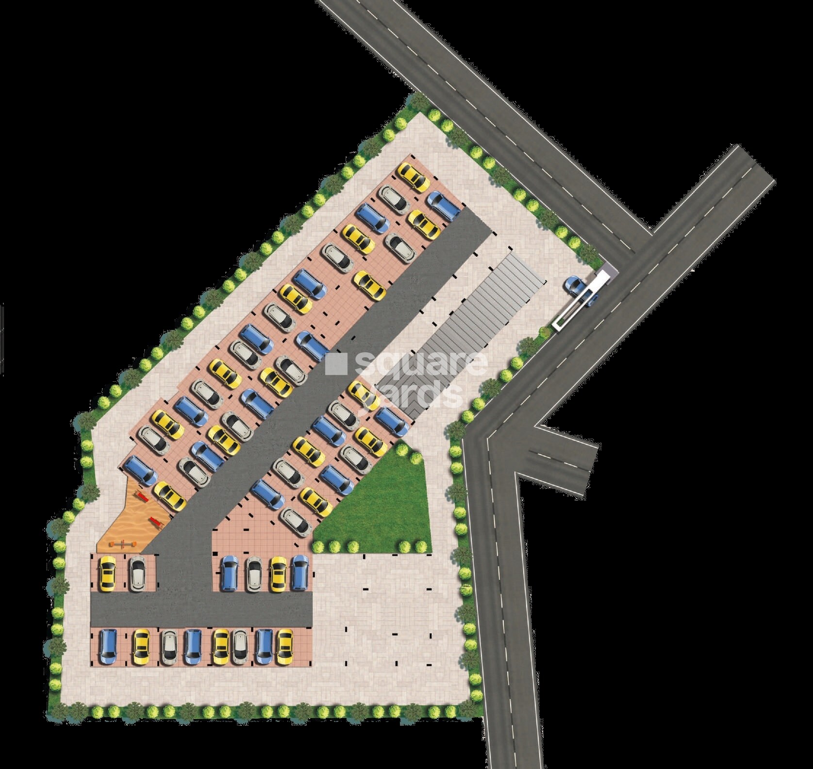 Sri-Tirumala-Pride_an aerial view of a street scene