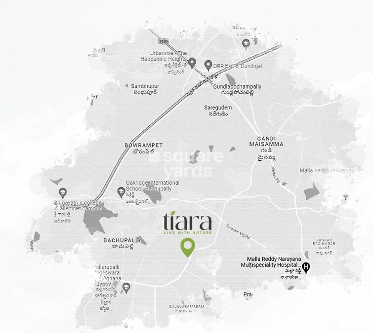 Srias Tiara Location Image