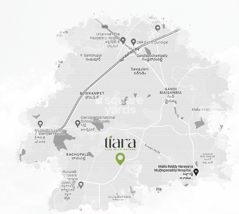 Srias Tiara Location Image