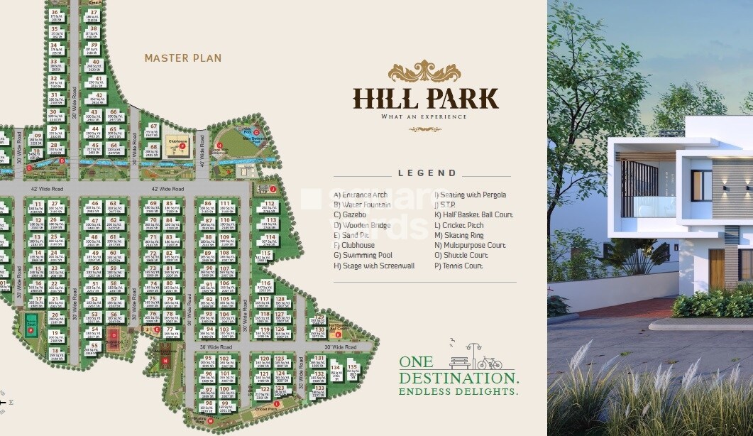 Srinidhi-Hill-Park_a collage of photos showing a street sign and a building