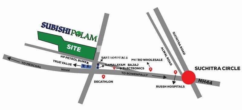 Subishis Polam Luxury Apartments Location Image