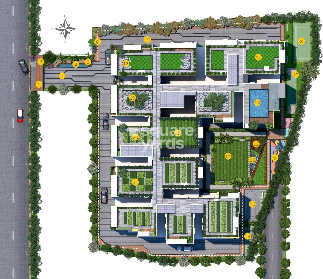 Sukhii-Tatva_an aerial view of a building with a bunch of graffiti on it