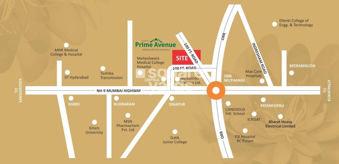 Sukrithi League Prime Avenue Location Image