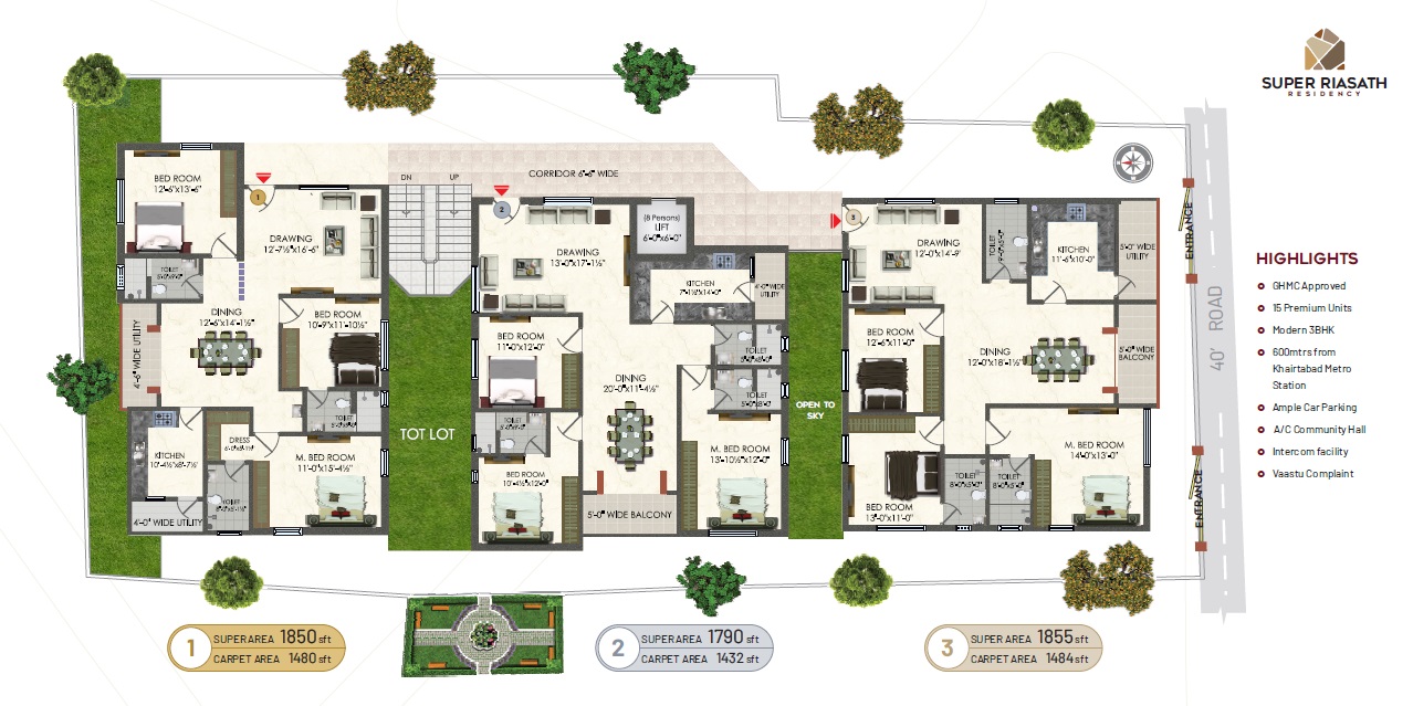 Super Riasath Residency Floor Plans