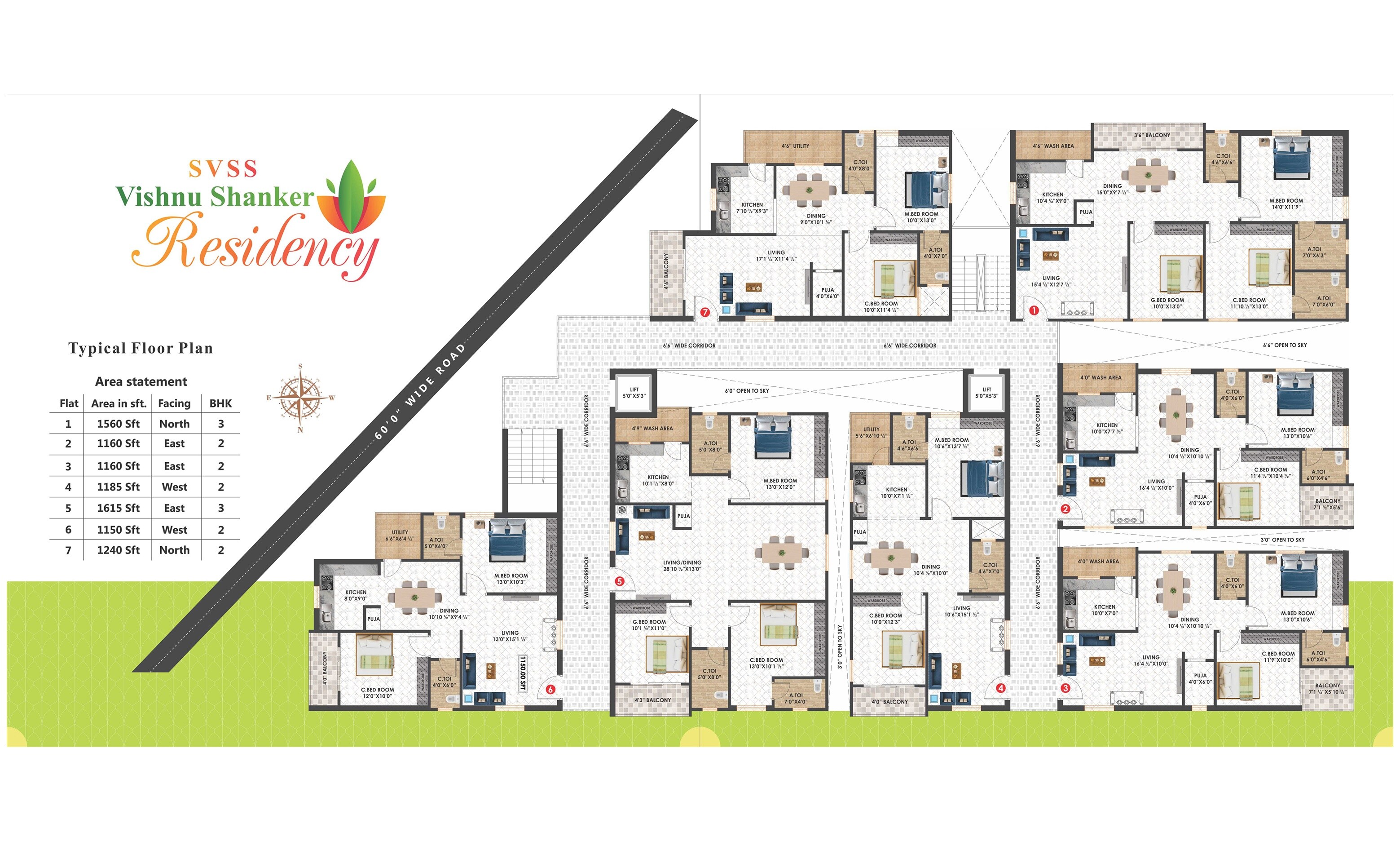 SVSS Vishnu Shanker Residency Floor Plans
