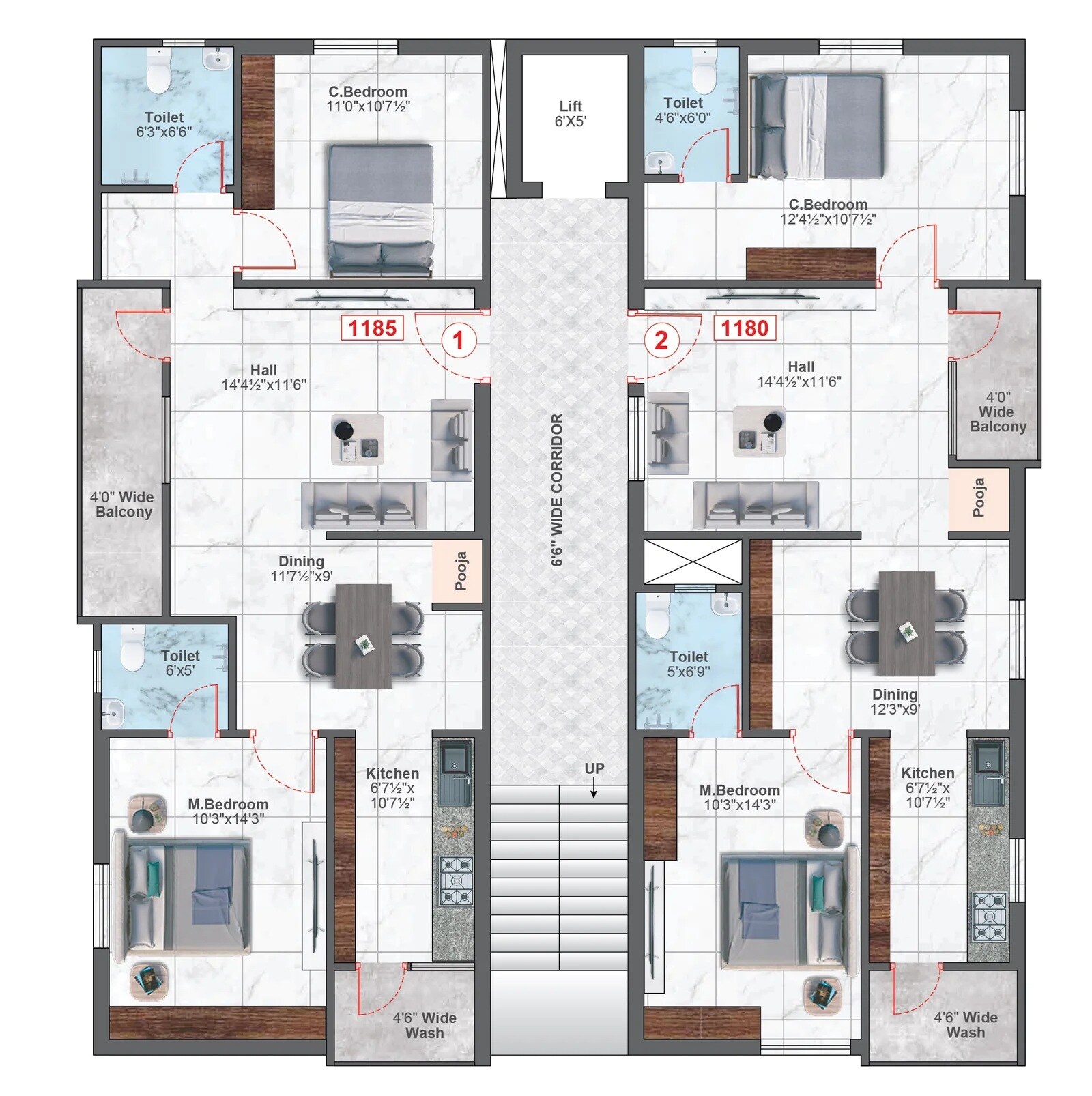 Tado Brindhavanam Signature Floor Plans
