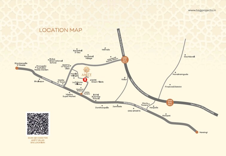 Tag Amity Villas Location Image