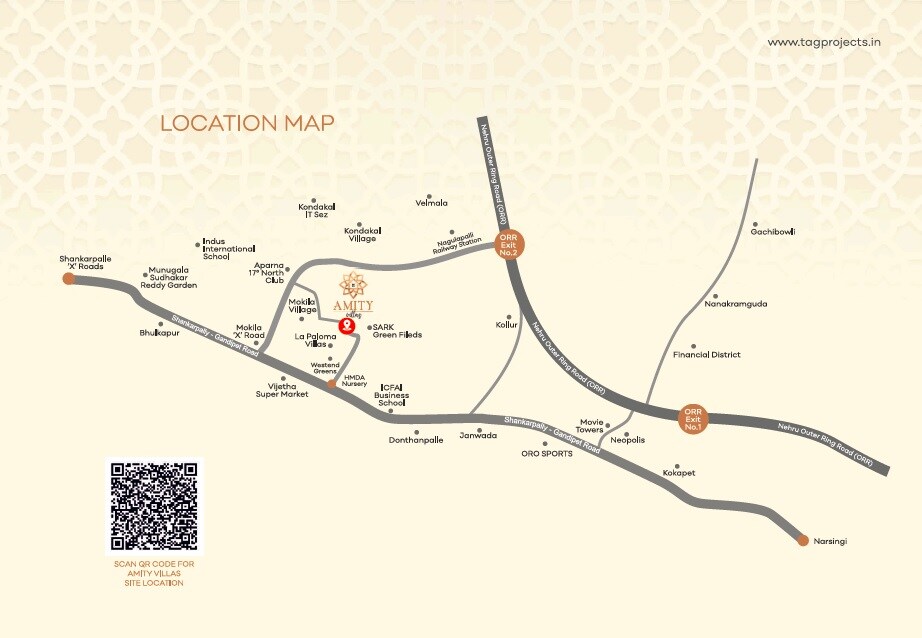 Tag Amity Villas Location Image