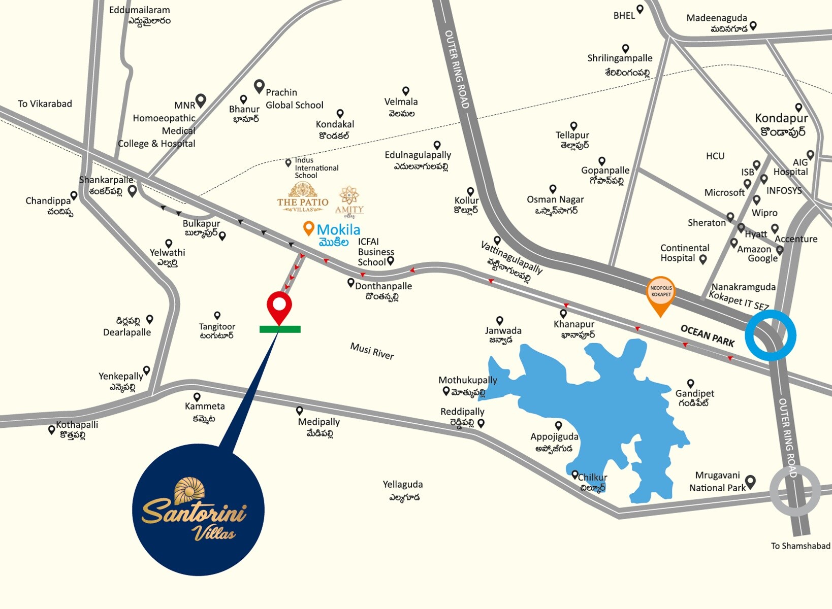 Tag Santorini Villas Location Image